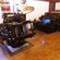 An exhibit showcasing an antique printing press